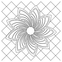 nine petal flower block 001